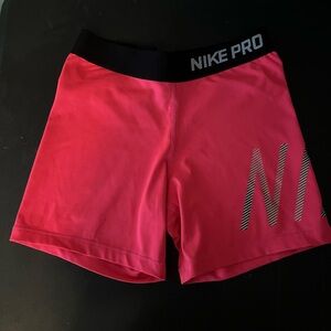 Nike Pink and Black Bike Shorts Moisture-Wicking GIRLS